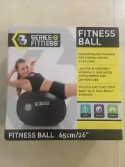 Series 8 Fitness Exercise Ball 65cm/26” Gray Exercise Fitness Ball