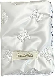 LeoLeoyy Travel Passport Holder - Passport Book Holders PU Leather | Travel Organizer Holder Accessories Bow Passport Holder Passport Cover for Boy Girl (Beige)