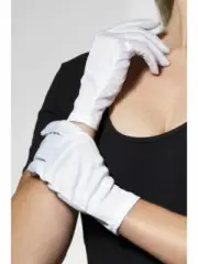 Short White Gloves Mime Santa Mrs Claus 50s 50's Father Christmas July Costume