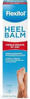 Flexitol Heel Balm, 4 Oz Tube: Rich Moisturizing and Exfoliating Foot Cream for Rough, Dry, and Cracked Skin.
