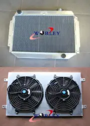 Aluminum Radiator +Shroud+Fans for Holden HG HT HK HQ HJ HX HZ V8 Chev engine MT