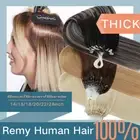 Invisible Human Hair Extensions Micro Loop Ring Remy Hair 0.5G/S 200S Straight