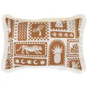 Cushion Cover-Coastal Fringe-Naxos Rust-35cm x 50cm