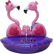 Solar Dancing Flamingo - Dashboard Bobblehead Toy, Car Shaking Head Decor, Solar-Powered Figurine | Fun Wobbling Flamingo with Movement, Adorable Dashboard Ornament for Car, Home, Office
