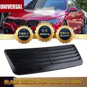 Black Car Air Flow Intake Hood Decorative Scoop Vent Bonnet Cover For Universal