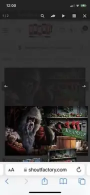KRAMPUS Naughty Cut Scream Factory Poster! New!