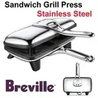Breville Sandwich Press Jumbo Stainless Steel Toasted Jaffle Maker Cut Sealing