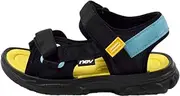 [NEV] Sports Sandals, Lightweight, For River Playing, Marine, Beaches, Pools, Camping, Outdoors, Boys, Black Yellow, 7.5 inches (19.0 cm), multicolor (black/yellow), 19.0 cm