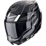 EXO-Tech Evo Conquer Black White Flip Back Helmet