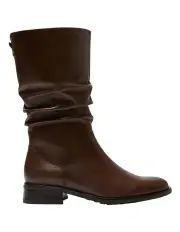 [Easy Steps] Adam Leather Boots in Brown