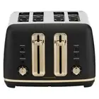 Morphy Richards Ascend Adjustable 4 Slice Toaster w/Crumb Tray Gold/Black 2000W