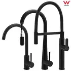 KYLINS Pull Out Swivel Kitchen Laundry Sink Tap Basin Mixer Spout Matt Black