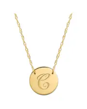 Jane Basch 14K Gold Initial Necklace (A-Z)