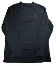 Spyder Performance Baselayer Midweight Mens Black Long Sleeve Crewneck NEW
