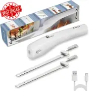 Electric Knife Cordless, Rechargeable Easy-Slice Bread Knife with 4 Reciprocatin