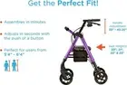 NOVA Star DX Heavy Duty Bariatric Rollator Walker with Extra Wide Padded...