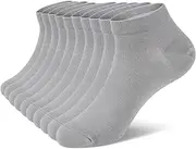 [fitfets] Trainer Socks Men Women Cotton 5 Pairs Trainer Socks Short Unisex White Black Grey