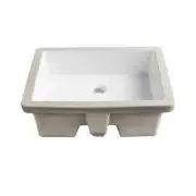DEERVALLEY Bathroom 19.7"x15.5" Undermount Sink w/ Overflow Vitreous China White