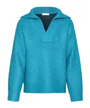 Valentino V-Neck Straight Hem Jumper S,L,M sky-blue