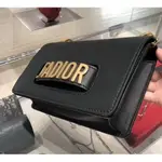 二手 DIOR 迪奧 J'ADIOR 肩背包 黑色小牛皮 GRAZIA CHIURI 斜背包 手拿包 翻蓋