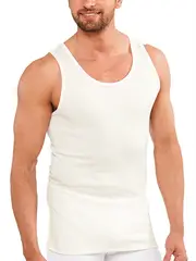 Men's Merino Wool Thermal Singlet - Sleeveless Base Layer