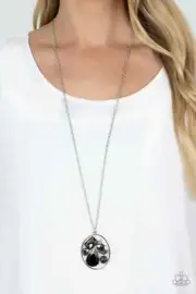 Paparazzi Jewelry Accessories - Scandalously Scattered - Black Necklace