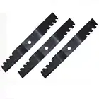 3x 54" Toothed Mulcher Blades for John Deere Ride on Mowers M135334 M143520