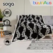 SOGA 130x170cm Throw Blanket Retro Vine Pattern Cozy Casual Stylish