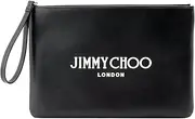 [Jimmy Choo] Zip POUCH Clutch Bag, Women’s Hand Pouch, Clutch Bag, Second Bag, Black/White, multicolor (black/white), Free Size
