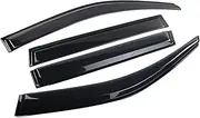 FUWKAIZS Car Windows Door Visor Compatible for Nissan Kicks e-Power P15 2018~2023 Awnings Sun Rain Eyebrow Smoke Deflector Guard Cover Accessories(Black and White)