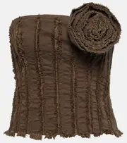 [Blumarine] Blumarine Floral-appliqué denim corset AU 4 brown