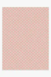 275' x 365' | Machine Washable Runner Rug | Kid & Pet Friendly | Indoor Rug | Teresa Checkered Pink Rug | Ruggable