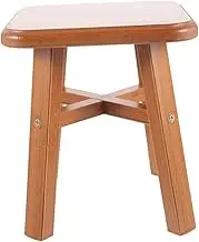 Minimalist 32cm High Wooden Low Stool for Decor Small Stool for Boys and Girls Solid Wood Construction Sturdy