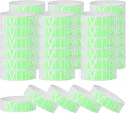 uxcell VIP Paper Wristbands for Events, 600 Pack Neon Party Wrist Bands, Colored Waterproof Concert Identification Wristbands Hand Bands for Bar Entrance Admission Fluorescent Green