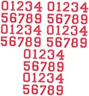 BIUDECO 6 Sets DIY T-Shirt Number Stickers Self-Adhesive Letter Numbers Football Shirt Decor Patches