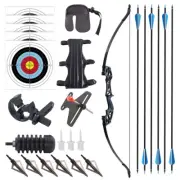 Recurve Bow and Arrow Set for Beginner Archery 40lbs Bow Kit with 6 Arrows AU
