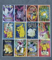 Authentic 1999 Uncut Sheet Pokemon Stickers/Cards Pikachu Raichu Warortle