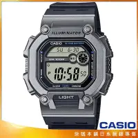 在飛比找Yahoo!奇摩拍賣優惠-【柒號本舖】CASIO 日系卡西歐軍用野戰電子錶-黑 X 銀