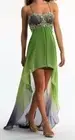DAVE & JOHNNY Hi Low Ombre Corset Rhinestone Long Prom Formal Dress NWT Jrs Sz 0