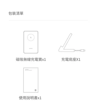 小米 無線磁吸立式行動電源 磁吸 行動電源 無線充 充電座 充電寶 蘋果手機使用 I13I14可用 (7.6折)