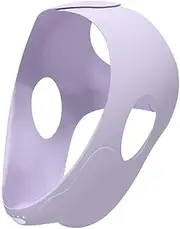 YiZYiF Soft Silicone V Line Face Lifting Ice Mask with Chin Jaw Strap Hook And Loop Fastener Solid Color for Stress Relief Migraine Pain And Swelling Blue A One Size