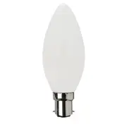 SAL LCA27B22D - Candle Opal LED Bulb 4W Dimmable - B22 - Warm White