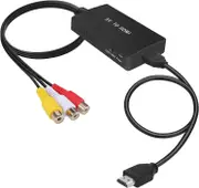 Rca To Hdmi Converter, Composite To Hdmi Adapter Support 1080p Pal/nts