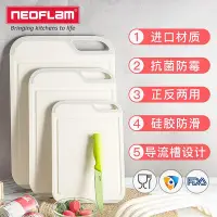 在飛比找Yahoo!奇摩拍賣優惠-Neoflam抗菌砧板塑料切菜板家用韓國分類菜板切水果防霉收