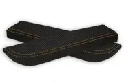 For Nissan 350Z 03-05 Frontal Door Panel Set Cover Carbon Fiber Orange Stitch (for: Nissan)