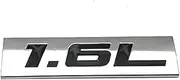 KBTBSCCPLG Metal Car Styling 1.6L Logo Emblem Trunk Badge Sticker Decal Car Accessories Car Logo(Silver with B)