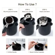 Convenient Coffee Grounds Bucket NonSlip Base Bins for Espressos Machine