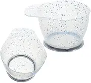 BATHVEVE 2pcs Professional Hair Dye Mixing Bowls Color Mixing Tools for Salon Home Use Lightweight Portable Hair Coloring Bowls for Dye Treatments