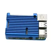 Aluminum Alloy Protective Case Blue CNC Enclosure Metal Shell For Raspberry Pi 4