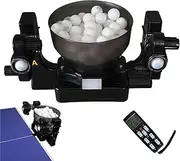 Table Tennis Balls Robot Machine Double Heads Automatic Ball Launcher with 36 Different Spin Balls, 120 Capacity for Ping Pong Practicing